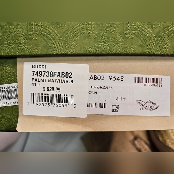 Gucci Palmi Palmy 41.5 Sandal NWT - Picture 9 of 9